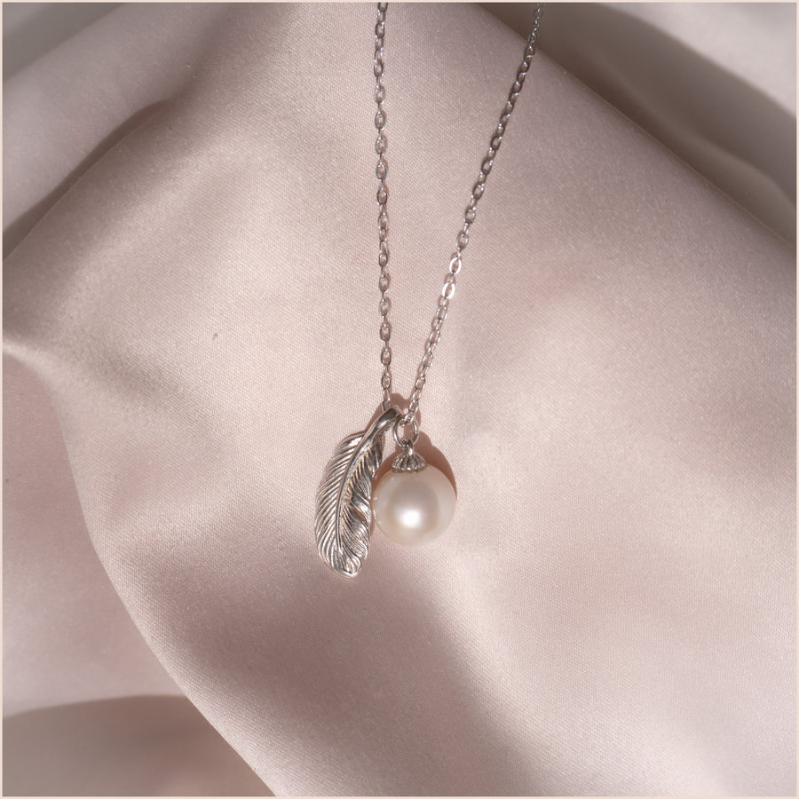 Amber Feather Pendant